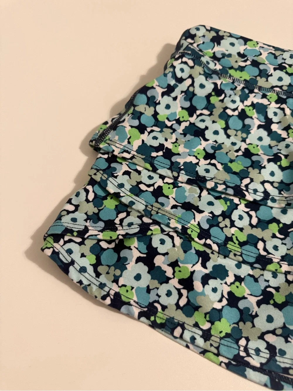 Athleta Girl Swing Skort Blue Green Floral design Sz. L 8-10